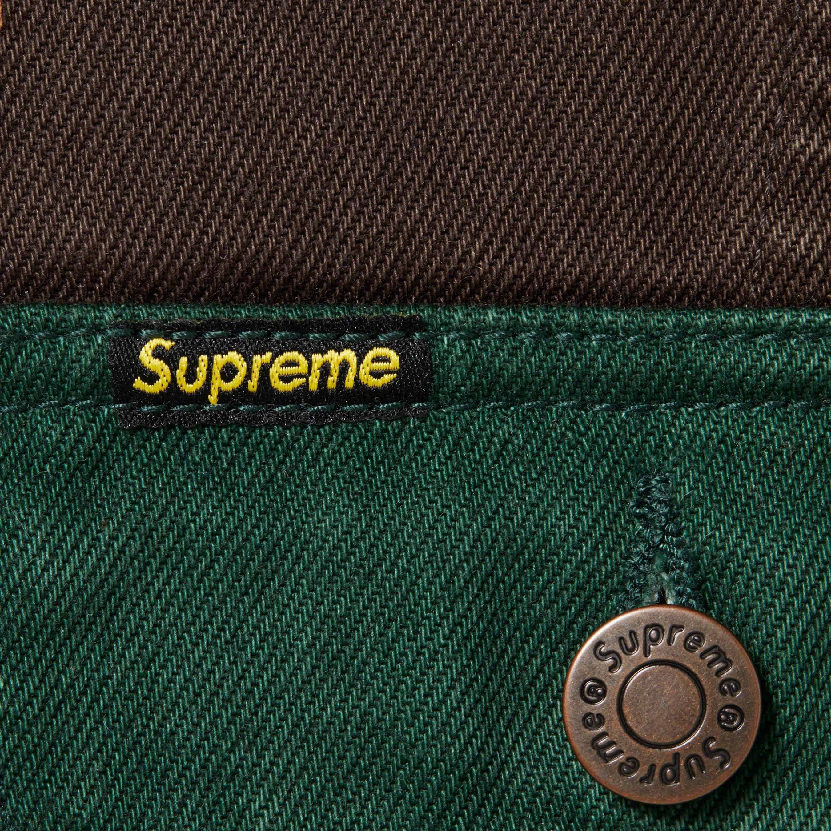 Radial Embroidered Denim Trucker Jacket view 10